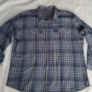 Eddie Bauer Blue Gray Button Down Shirt 2XL